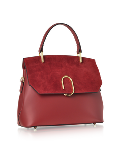 LE PARMENTIER - Thais Suede and Leather Satchel Bag