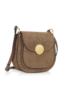 LE PARMENTIER - Agave Suede and Smooth Leather Shoulder Bag