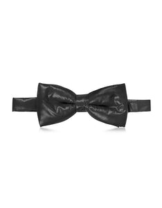 Black Nylon Puffer Bow Tie