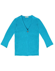 LA FABRIQUE - Madame Sky Blue Knitted V-Neck Cardigan