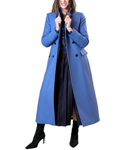 LA FABRIQUE - Marguerite Blue Virgin Wool Coat