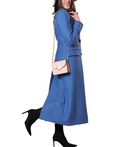 LA FABRIQUE - Marguerite Blue Virgin Wool Coat