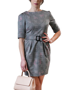 LA FABRIQUE - Assumptine Grey Fitted Short Dress